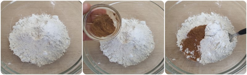 Amalgamare farina e spezie - Panpepato ricetta