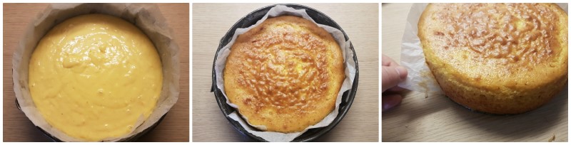 Cottura del Pan d'arancio - torta con arance intere frullate