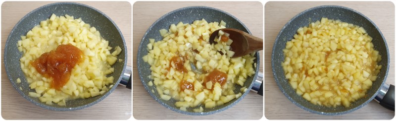 Cottura del ripieno - Torta Cuor di mela ricetta