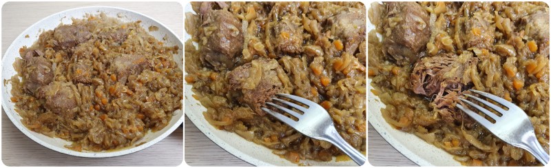 Carne alla genovese sfaldata