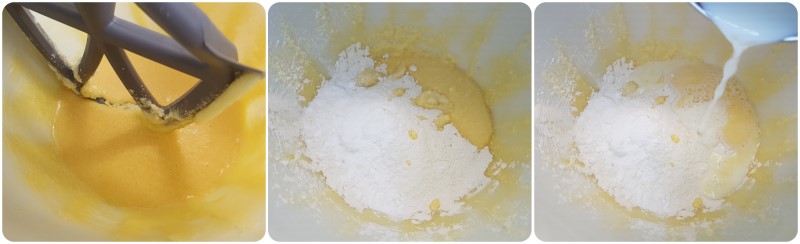 Unire uova, farina e latte - Cupcake ricetta