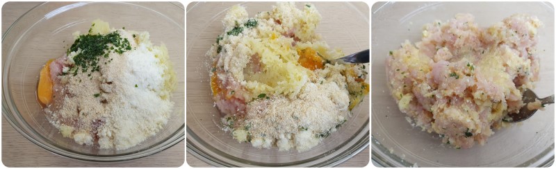Aggiungere uovo parmigiano pangrattato - Polpettone di pollo ricetta