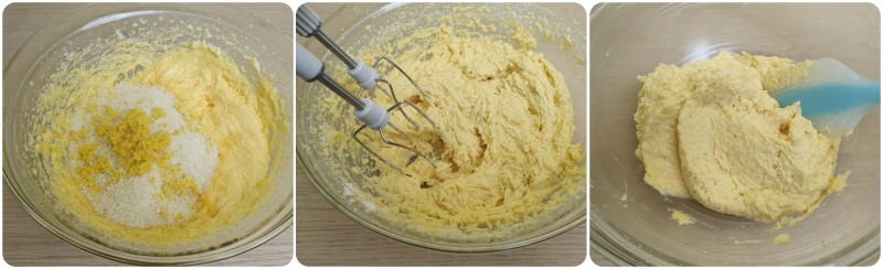 Aggiungere farina di mandorle e limone - Crema per Bakewell Tart