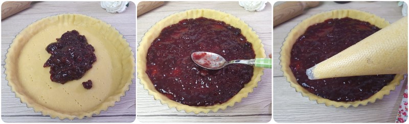 Distribuire la marmellata - Torta Bakewell