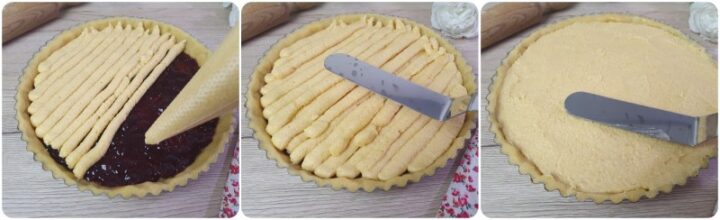 Aggiungere la crema di mandorle - Bakewell Tart ricetta
