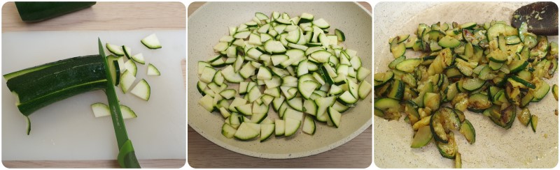 Rosolare le zucchine - Ricetta pasta zucchine e tonno