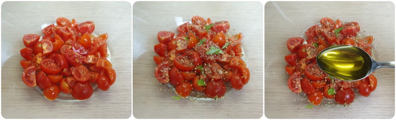 Condire i pomodorini - Ricetta pasta con pomodorini freschi