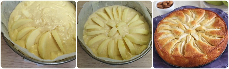Cottura della Torta di mele e mandorle