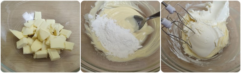 Preparazione della crema - Millefoglie al cioccolato bianco