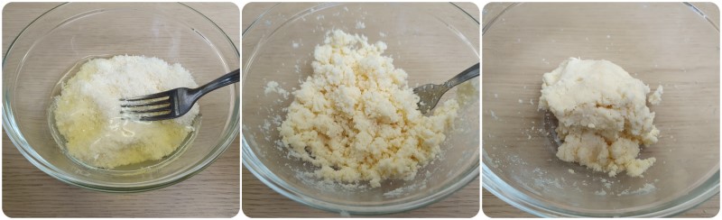 Mescolare il composto - Perle di parmigiano ricetta