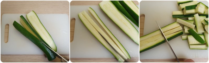 Tagliare le zucchine - Ricetta verdure in pastella