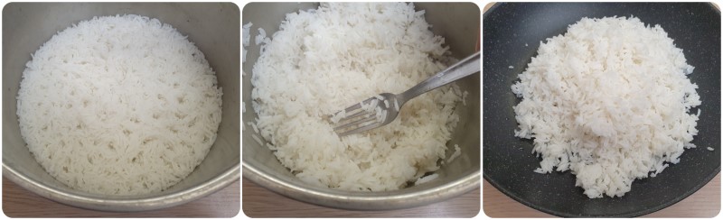 Sgranare il riso cotto