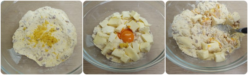 Unire burro e uova - Sbrisolona mantovana ricetta
