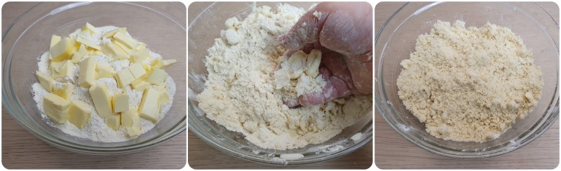 Amalgamare farina e burro - Ricetta torta della nonna