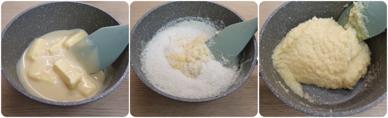 Unire il cocco rapè - Beijinhos ricetta