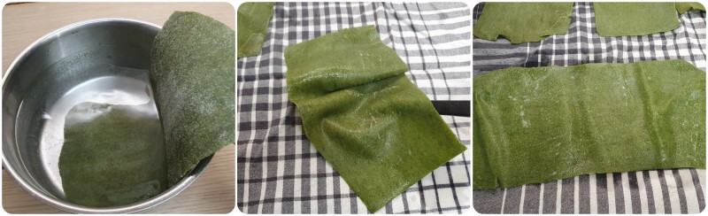 Sbollentare la sfoglia verde - Pasta verde con spinaci ricetta