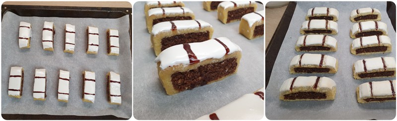 Cottura dei biscotti all'amarena