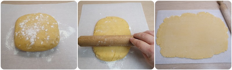 Stendere la pasta frolla dei biscotti napoletani