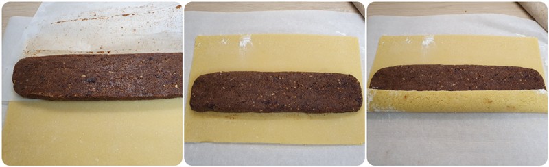 Inserire al centro il ripieno dei biscotti Napoli