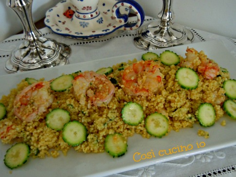 Cuscus gamberi zucchine e curry-Così cucino io