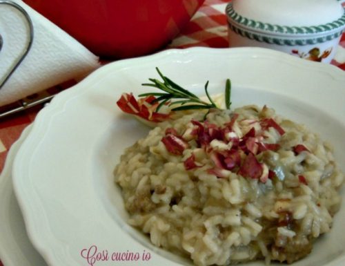 Risotto salsiccia e radicchio tardivo