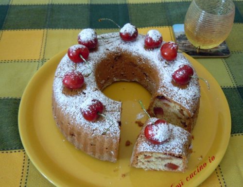 Ciambellone alle ciliegie, ricetta senza burro