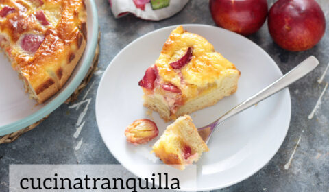 Cheesecake cotta alle pesche