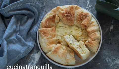 Torta rustica con ricotta e porri