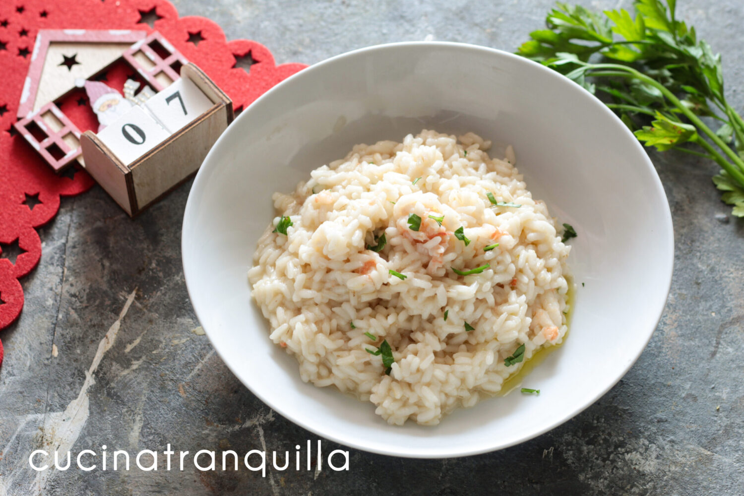 Risotto agli scampi e prosecco