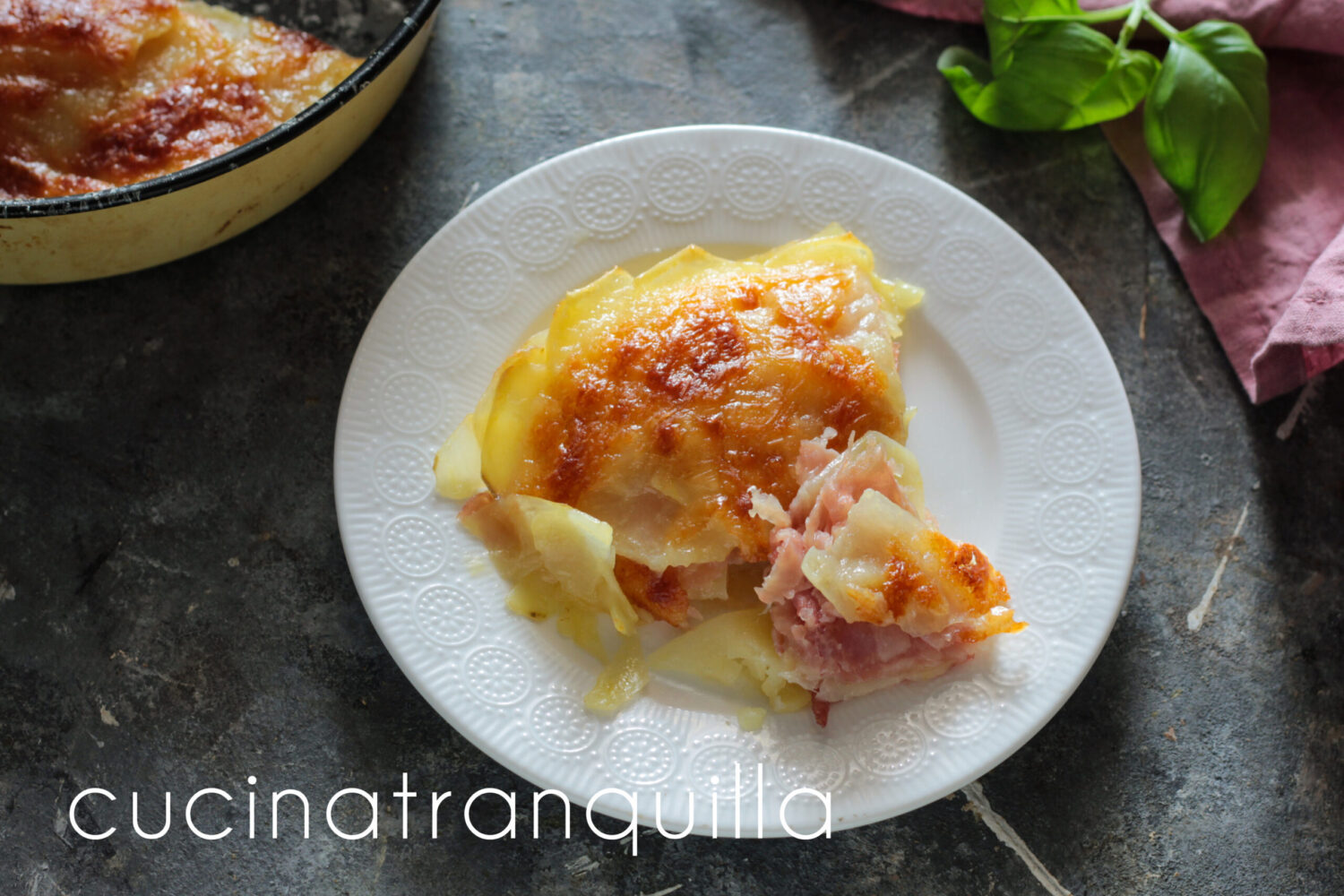 Millefoglie di patate e prosciutto cotto senza precottura