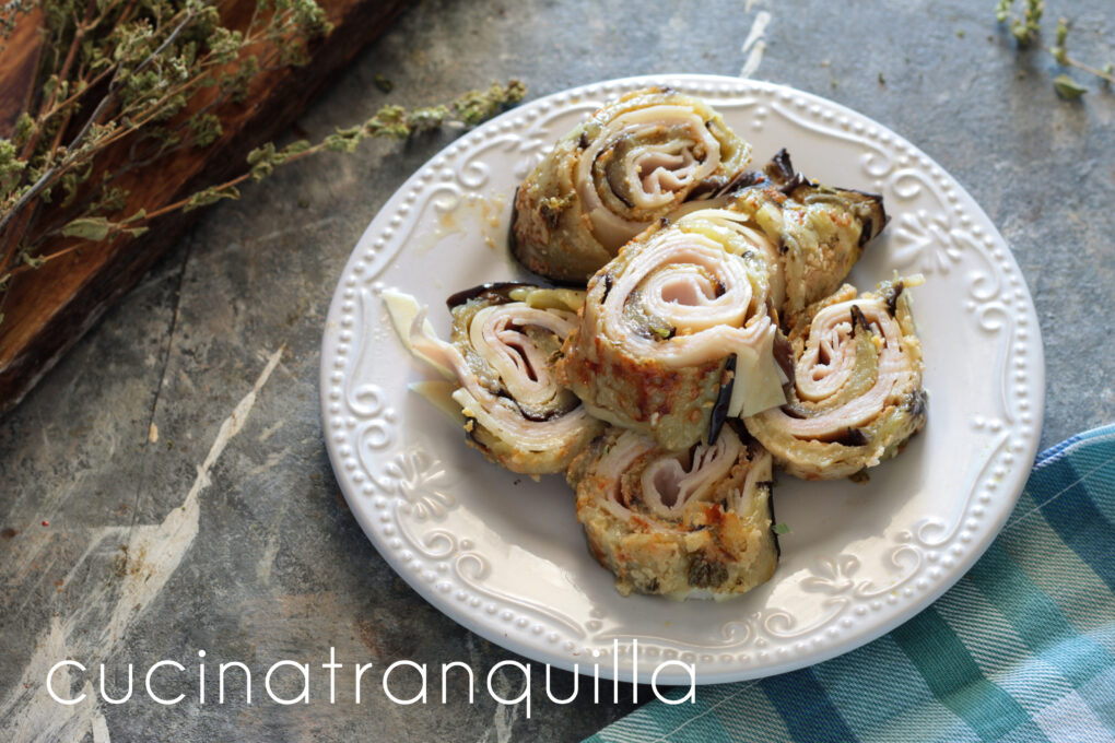 Rotolo di melanzane farcito