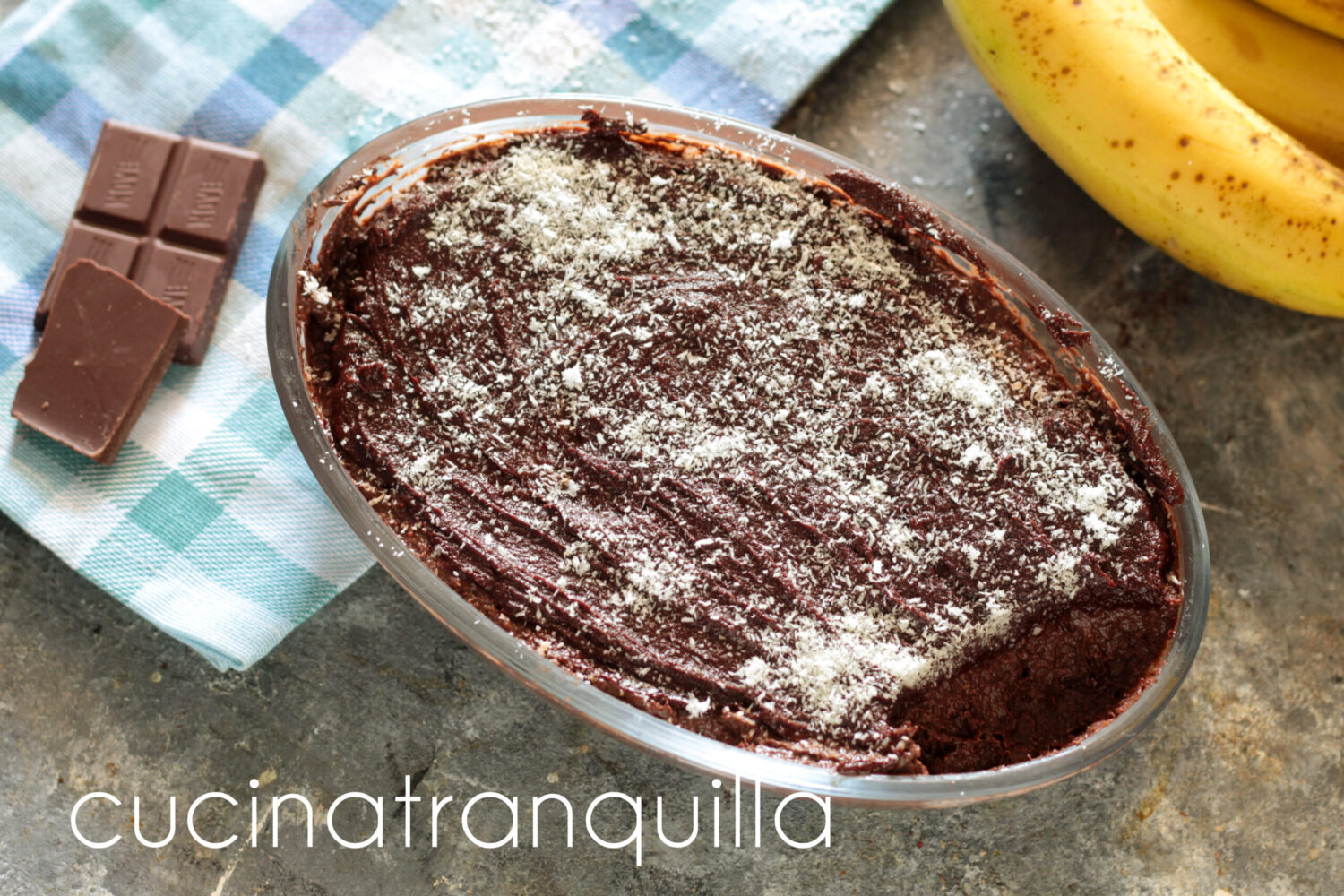 Mousse banana cacao e ricotta