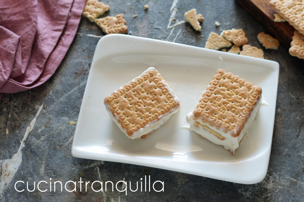 Biscotti gelato con mascarpone e latte di cocco ricetta speciale per Ferragosto