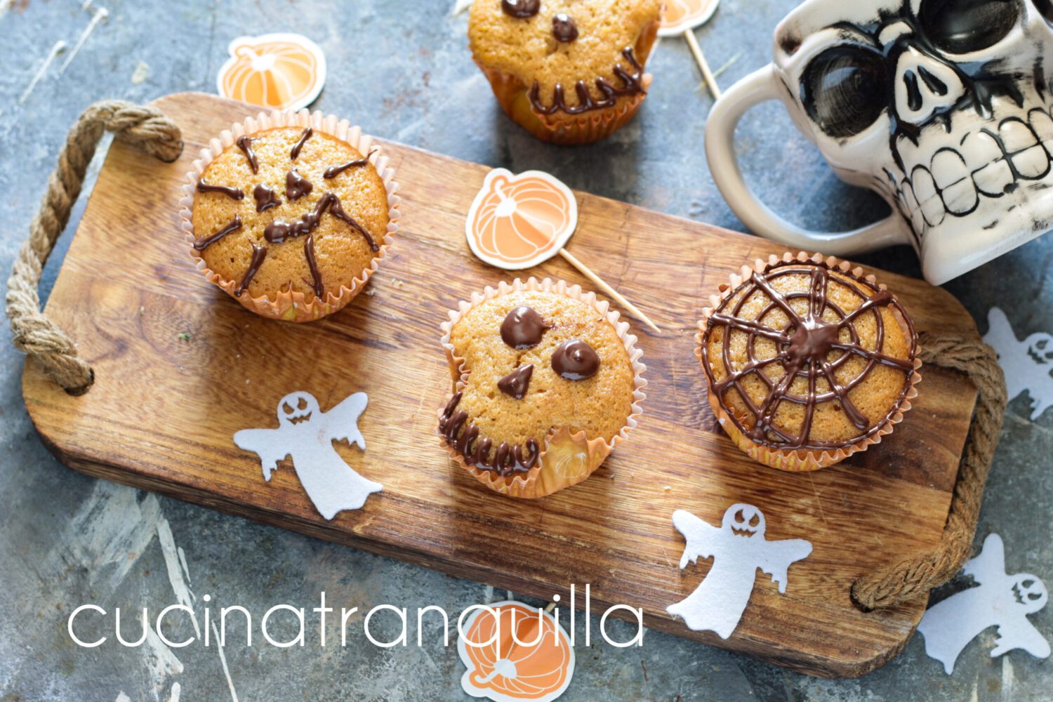 Muffins di Halloween alla zucca