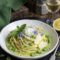 TAGLIATELLE FRESCHE CON FAVE E CREMA DI PECORINO