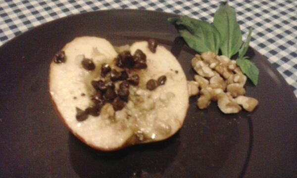Mele al forno con frutta secca e gocce di cioccolato – Baked apples with nuts and chocolate chips
