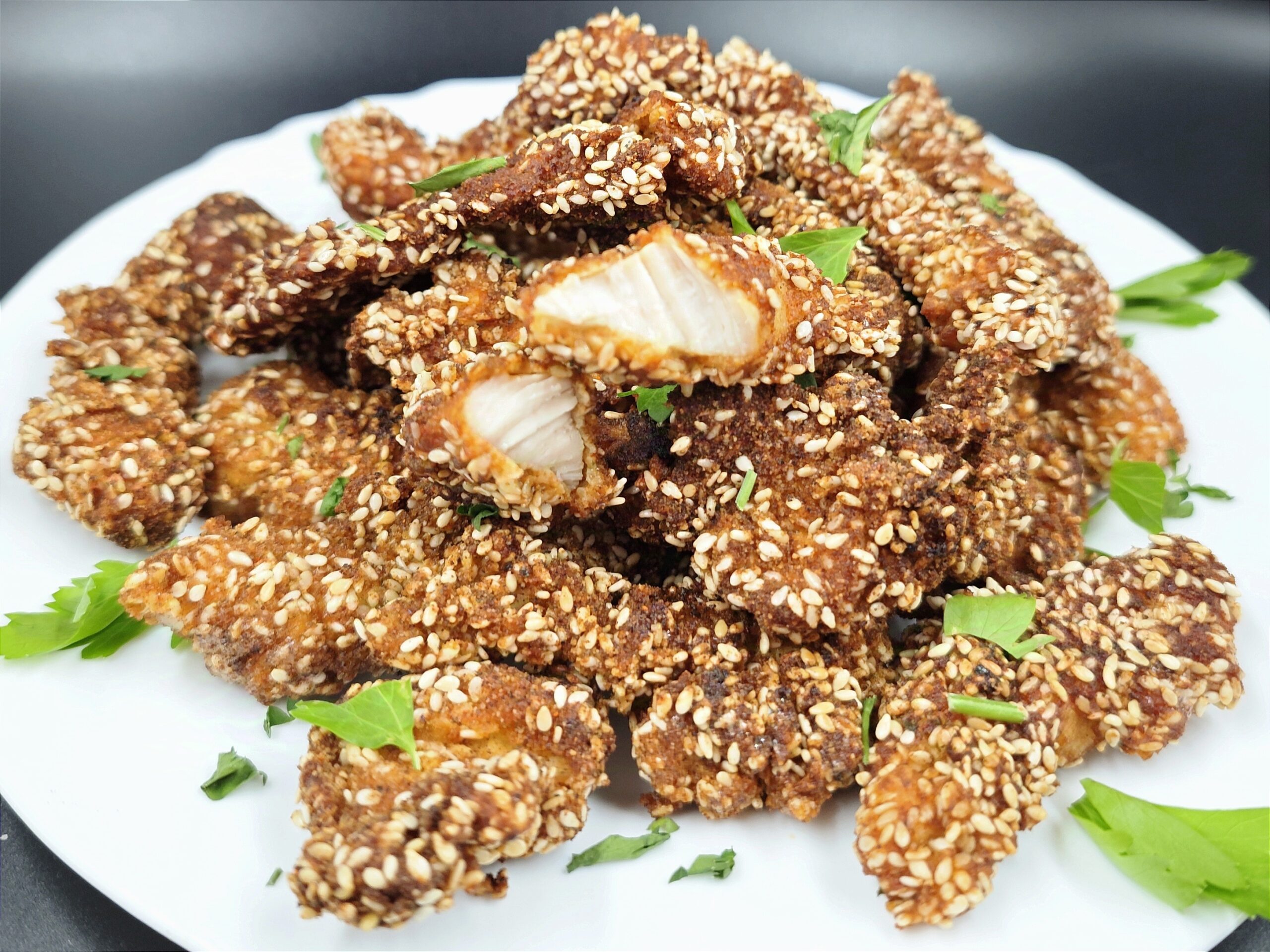 Pepite di pollo al sesamo