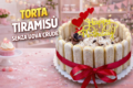 Torta Tiramisù di Compleanno con Pan di Spagna al Caffè (senza uova)