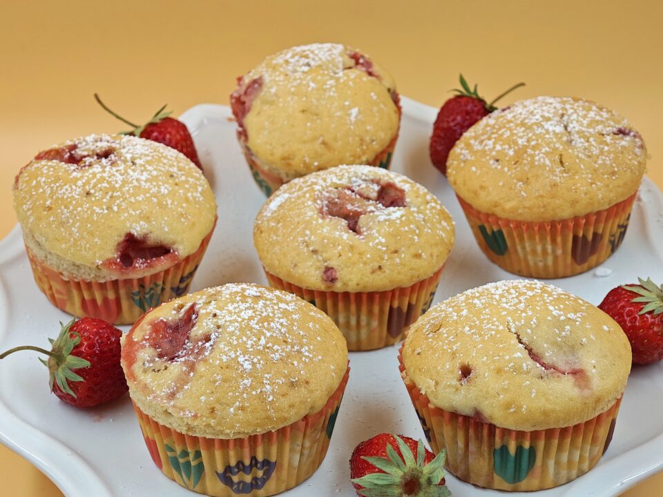 muffin yogurt e fragole