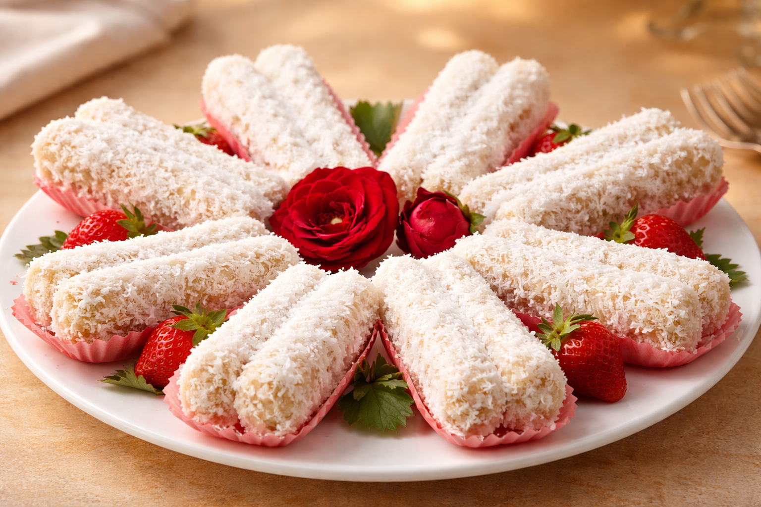 Dolcetti fragole e cocco: il dessert veloce senza forno
