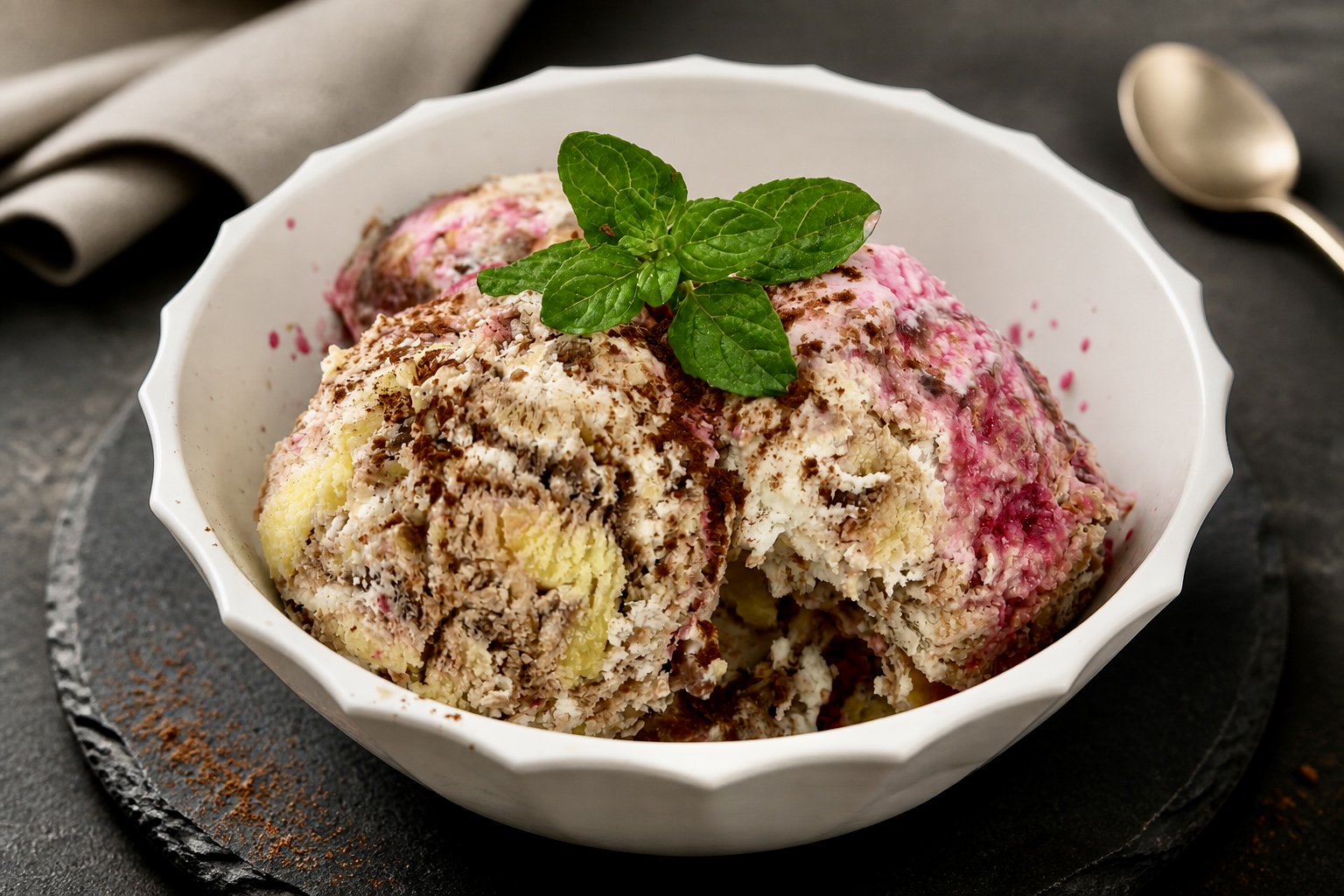 Gelato Zuppa Inglese: la ricetta furba senza gelatiera, cremosa e coloratissima! 🍧
