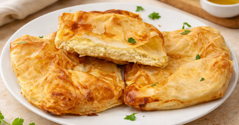 Quadrati salati di pasta fillo al formaggio