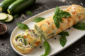 Rotolo di zucchine con robiola, insalata e porchetta: facile, filante e irresistibile