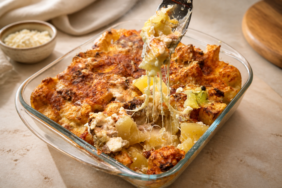 patate e salsiccia in friggitrice ad aria