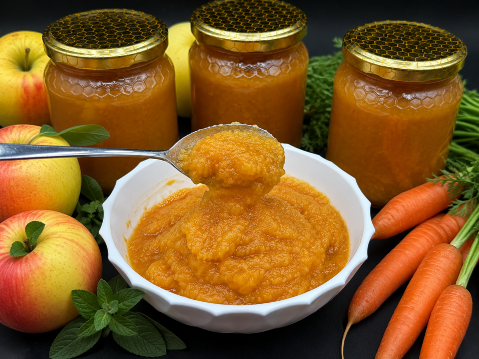 Marmellata di mele e carote con poco zucchero
