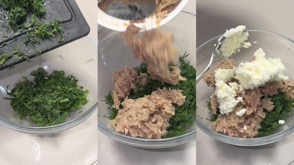 Funghi ripieni di tonno e ricotta