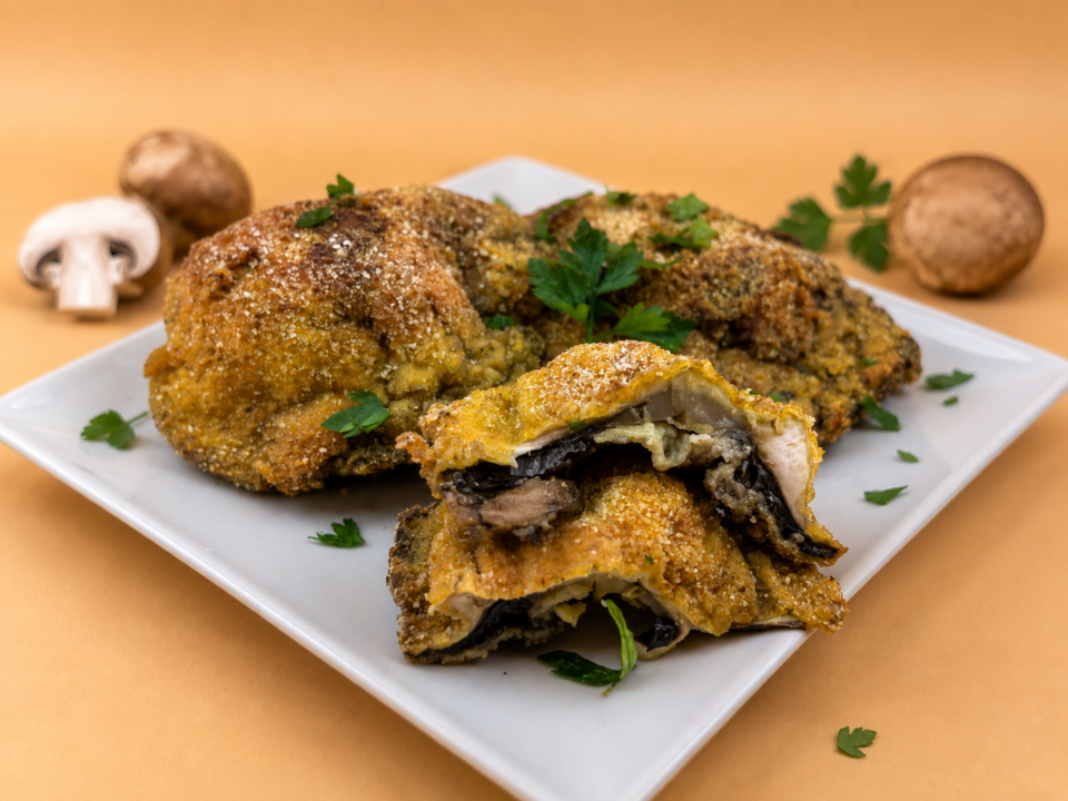 Cotolette di funghi croccanti e dorate