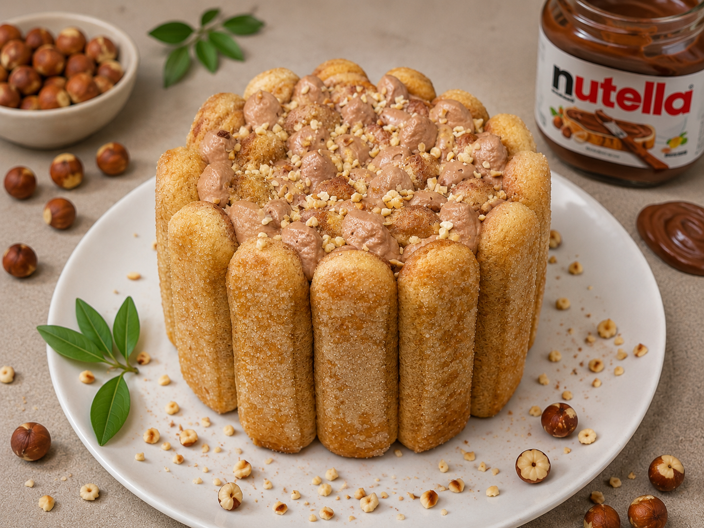 Girella alla Nutella senza cottura con savoiardi: cremosa e golosa