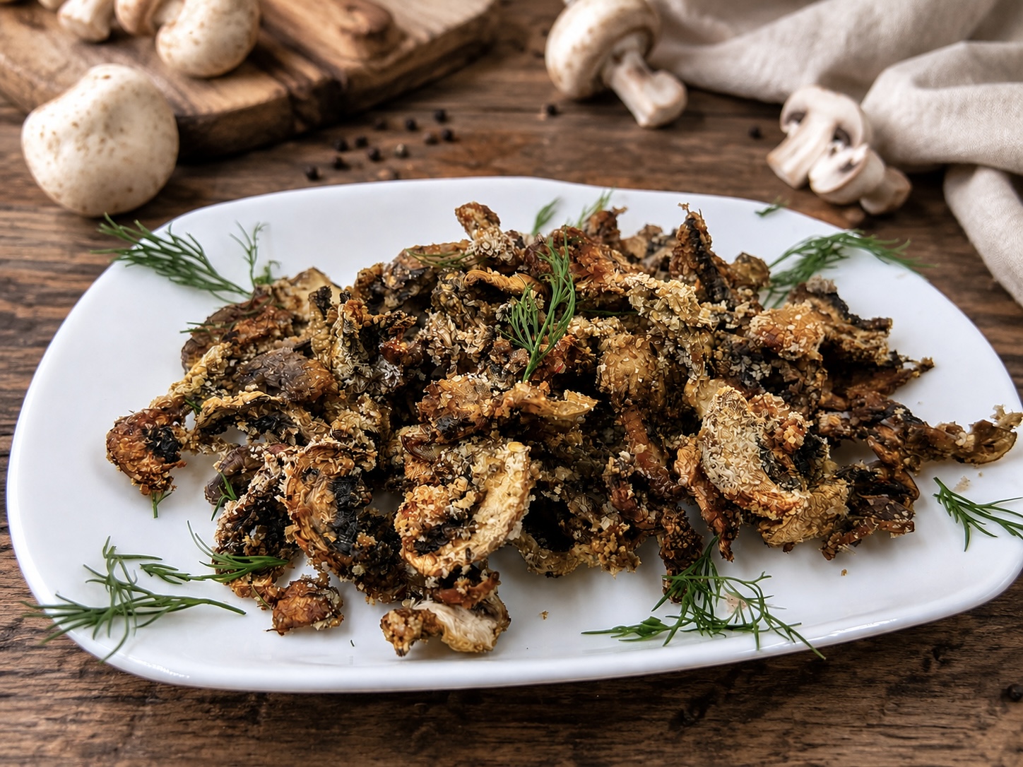 Funghi chips in friggitrice ad aria – Croccanti e gustosi