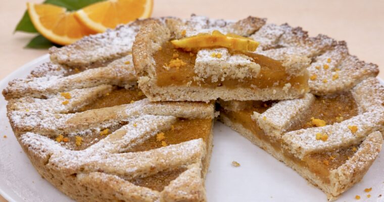 Crostata vegana all’arancia: profumata, facile e cremosa